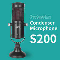 S200 Profession studio Condenser Microphone for PC Computer XLR 3.5mm Karaoke Singing Recording Microphone for Gaming Stream Mic