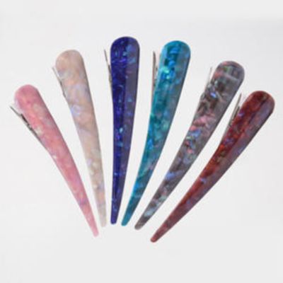 【CW】 RE Large Colorful Barrette Horn Hair Clip Stick Hairpins Shower Makeup Ponytail Holder Claws Clamp