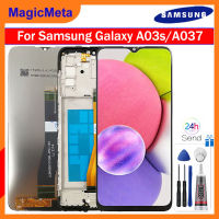 MagicMeta จอแสดงผลจอ LCD แบบดั้งเดิมสำหรับ A03S Samsung Galaxy เครื่องอ่านพิกัดแอลซีดีหน้าจอสัมผัสประกอบสำหรับ Samsung Samsung Galaxy A03S SM-A037F SM-A037F ที่ SM-A037G SM-A037M จอแสดงผล SM-S134DL แอลซีดี