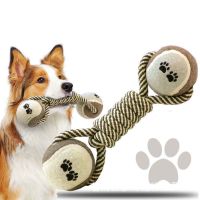 Pets Chew Toy Cotton Rope Tennis Dumbbell Rubbertoy Ball Medium Large Dog Interactive Training Molar Teeth Cleaning Pet Supplies Toys