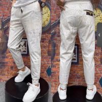 NGHG MALL-Mens 2024 New Thin Ice Silk Casual Pants Youth Fashion Elastic Pants