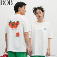 BOB Sweet and Sour Oversize - เสื้อโอเวอร์ไซส์ สกรีนลายภาษาอังกฤษ ผ้านุ่มใส่สบาย สกรีนลายมะเขือเทศ