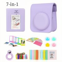 7-In-1 Kit Photo Album  กรอบรูปสติ๊กเกอร์ฟิลเตอร์เลนส์เซลฟี่กระเป๋ากล้องสำหรับ Fujifilm Instax Mini 12อุปกรณ์เสริมสำหรับกล้องอินสแตนท์