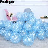 20pcs Christmas New Year Frozen Snowflake Latex Balloons Birthday Party Wedding Decoration Supplies Baby Shower Kids Globos Toys Artificial Flowers  P