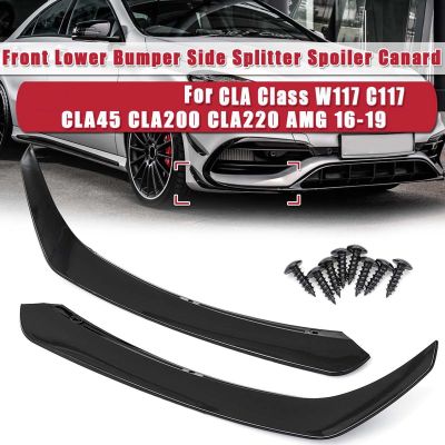 Car Front Lower Bumper Side Spaoiler for Mercedes-Benz CLA-Class W117 C117 CLA45 CLA200 CLA220