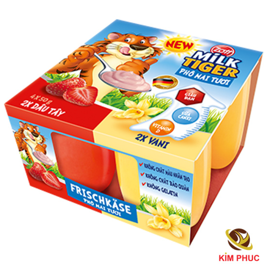 Phô mai tươi milk tiger zott 200g 50g 4 hũ - ảnh sản phẩm 2