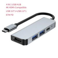 มีมูลค่า100%-USB 8 IN 1ของแท้ฮับ C Type C ไปยัง USB 3.0 2.0 87W PD 100M RJ45 TF ตัวอ่าน SD Type C อะแดปเตอร์4K HDMI-เข้ากันได้กับ MacBook Air Pro