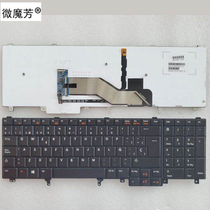 New Keyboard For Dell Latitude E6540 E5520 E5530 E6520 E6530 Backlit Sp Spanish Teclado Keyboard 4461