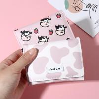 APPREN บัตรธนบัตรสั้นขนาดเล็ก Kawaii PU เคสการ์ดหนังน่ารักกระเป๋าใส่บัตร Dompet Koin ที่ใส่บัตรกระเป๋าเงินวัว