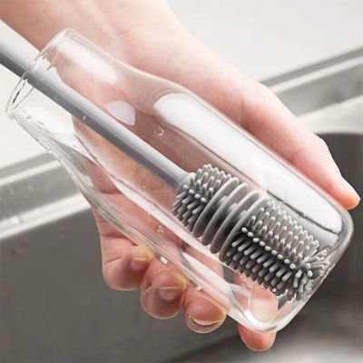 ✿ Practical Silicon Cleaning Brush Long Handle Feeding Bottle Milk Bottle Cup Cleaner Tool for Winebottle Coffee Tea Mugs 5211042๑✣