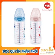 BÌNH SỮA CẢM BIẾN NHIỆT NUK PP 300ML NÚM TI SILICONE S2 - M