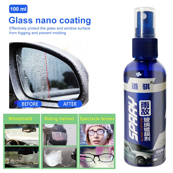 【100ml】car Anti Fog Spray Anti Rain Spray For Car Windshield Car Glass Waterproof Coating