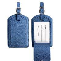 【DT】 hot  Multi Color Saffiano PU Luggage Tag Leather Travel Boarding Tag