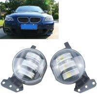 ไฟหน้ารถมอเตอร์ไซค์แบบ LED ไฟตัดหมอก2X สำหรับ BMW E60 E90 E63 E46 323I 325I 525I อุปกรณ์เสริมรถยนต์ไฟตัดหมอกขับรถตอนกลางวัน Lampu Jalan