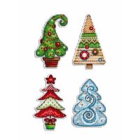 ❡ BXT10 Decoration Home Decor Homfun Craft Christmas Cross Stich Set Counted DIY Cross Stitch Kits Fridge Refridgerator Magnets
