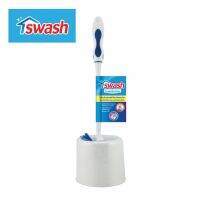 [ขายดี]   TOILET BRUSH WITH RIM CLEANER SET สวอช แปรงขัดชักโครกแบบมีติ่งพร้อมที่เก็บ แปรงขัดห้องน้ำ แปรงขัดส้วม