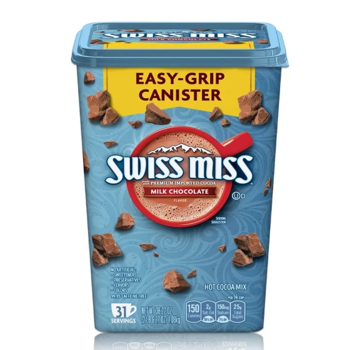 【ขาย】 Swiss Miss Milk Chocolate Flavor No Sugar Added Hot Cocoa Mix ...