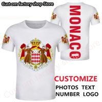 Monaco t shirt custom Europe country flag coat of arms of Monaco FC football racing t shirt travel Souvenir Gifts Sport clothing