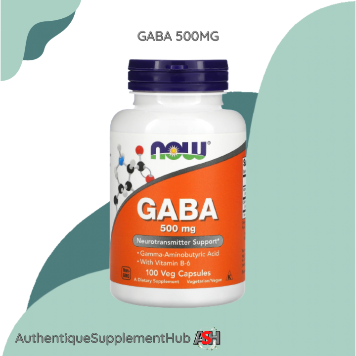 Now Supplements, GABA (GammaAminobutyric Acid) 500 mg with Vitamin B6