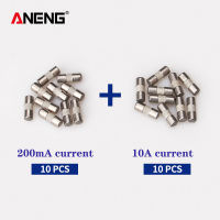 ANENG10Pcsล็อต200mA 10A 5X20mm เซรามิคฟิวส์หลอดฟิวส์เซรามิค Fusible 10A 250V Fast Blow Tube ฟิวส์ช่างไฟฟ้าเครื่องมือ