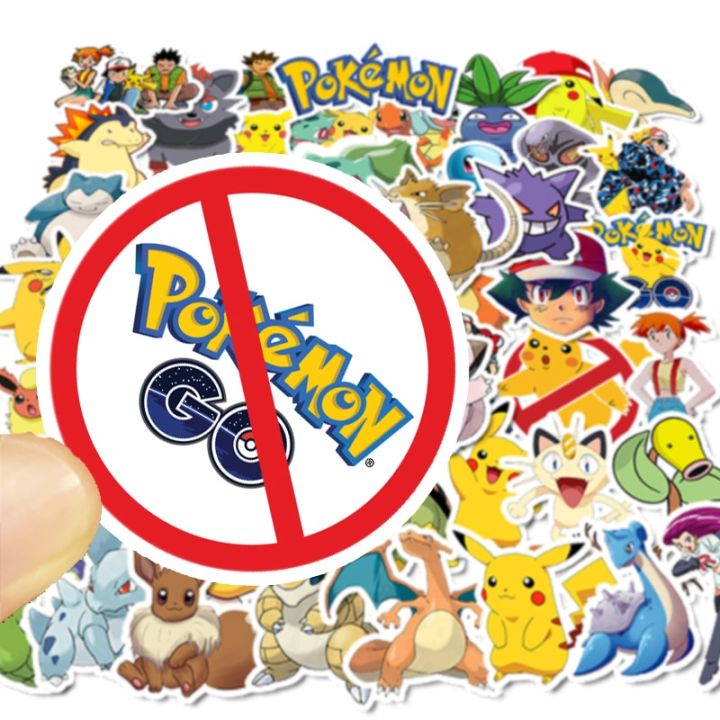 50-100pcs-pokemon-stickers-kawaii-pikachu-skateboard-bicycle-guitar-laptop-kids-waterproof-stiker-toys-stickers-labels