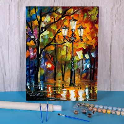 Lights In The Night Painting By Numbers Package Oil Paints 50*70 Canvas Pictures Handmade Kids Handiwork Handicraft Drawing