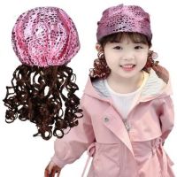 COD SDFGERGERTER Childrens wig hat Princess wig girls hair band hat Childrens hair accessories Headdress curling set for 1-5 years old