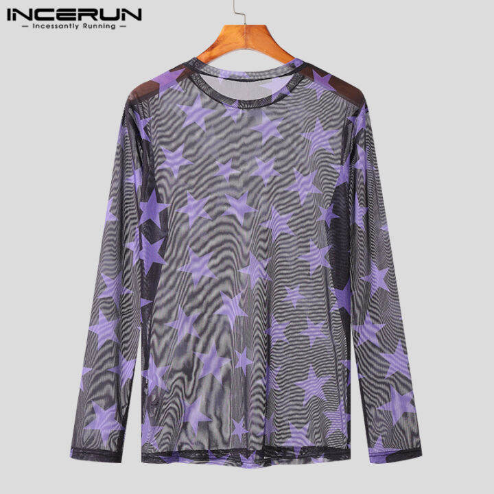 incerun-เสื้อทีเชิ้ตผู้ชายแบบสวมหัวคอกลมเสื้อพอดีตัวเสื้อเสื้อยืดวันหยุด-สไตล์ตะวันตก