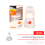 Combo Bình sữa Wesser Nano Silver cổ thường 60ml Tặng 1 ty binh sua cùng