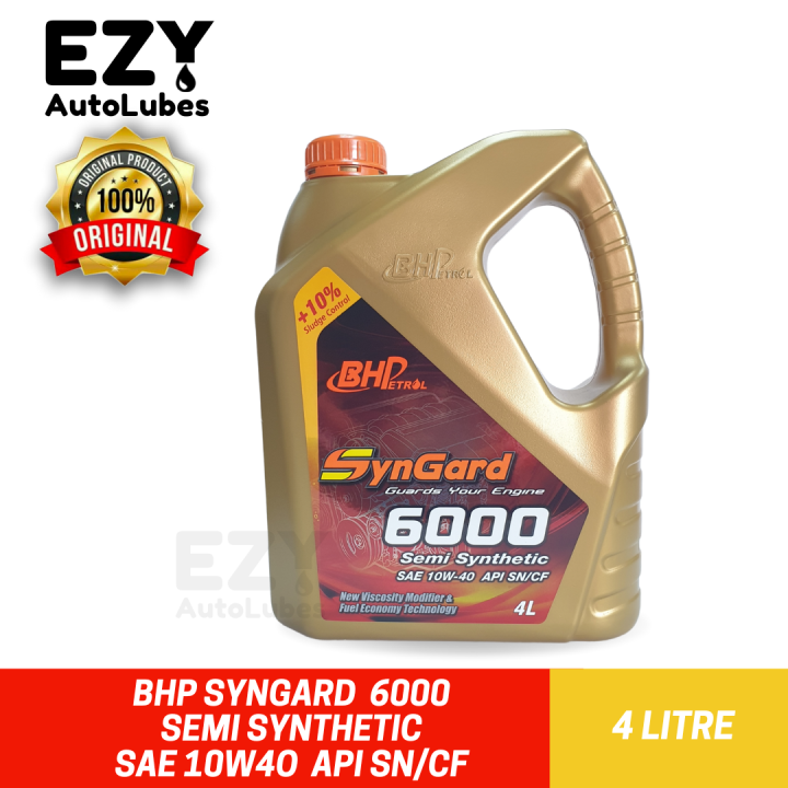 BHP SynGard 6000 10W40 (API SN/CF) 4L 👉 BHP Premium Engine Oil 100