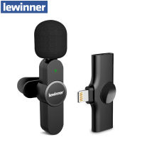 Lewinner WM4 Wireless Lavalier Microphone Portable Audio Video Recording Mini for Live Broadcast Youtubers