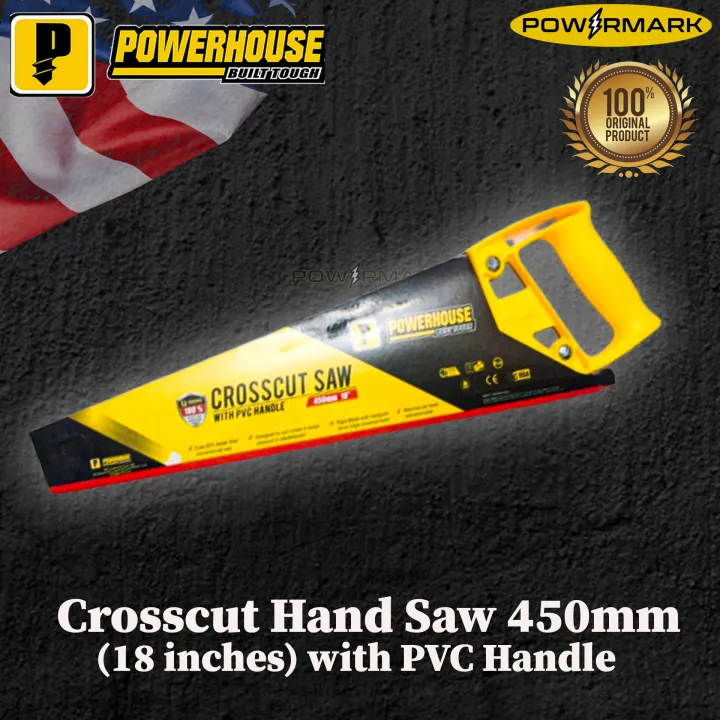 POWERHOUSE Crosscut Hand Saw 450mm (18 inches) with PVC Handle