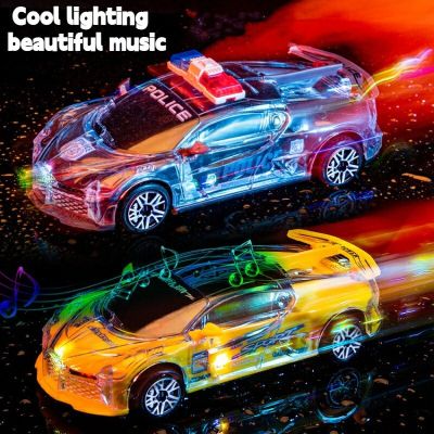 Cool And Luminous Childrens Toys Universal Car Music Sports Car Police Car Model Electric Childrens Toys