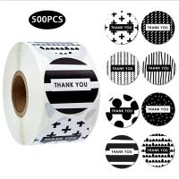 8 Different Designs of Wreath Roll Label Packaging Thank You Sticker for Sealing Pasting Envelopes Decorative Stickers 1.5inch Stickers Labels