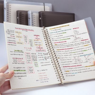[COD] simple loose-leaf notebook for college students detachable buckle coil square grid book wrong question classroom