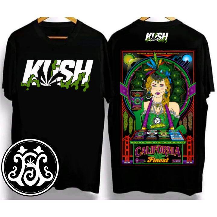 kush-2023-ออกแบบใหม่-unisex-เสื้อยืดที่มีสีสันผ้าฝ้าย-100-crew-neck-t-shirt-แขนสั้นพิมพ์ลายการ์ตูนการ์ตูน-เสื้อยืดลำลองผู้ชาย