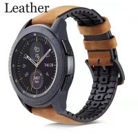 watch Strap For Samsung Galaxy Watch 46mm 42mm Band Silicone Genuine Leather for Gear s3 Classic active 2 40mm 44mm Huawei Watch