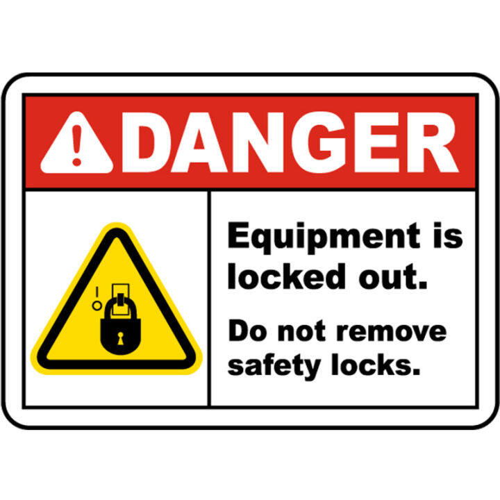 }qi Dangerous Electricity Signs Lock Nameplate Electric Power Signs ...