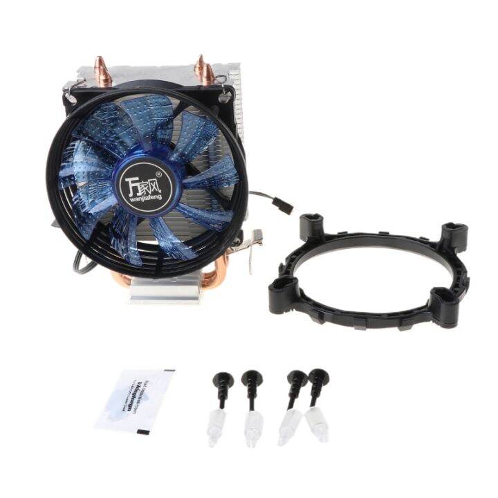 CPU Cooler Master 2 Pure Copper HeatPipes Fan With Blue Light Freeze
