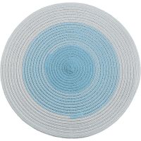 Round Placemat Ramie Table Pad Heat Resistant Mat Linen Non Slip Table Coaster Color gradient