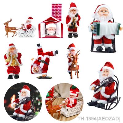 ❀✎ AEOZAD Brinquedo de pelúcia Papai Noel para crianças Boneca Musical Macio Fofos Alce Boneco neve Engraçado Presente Natal Meninas