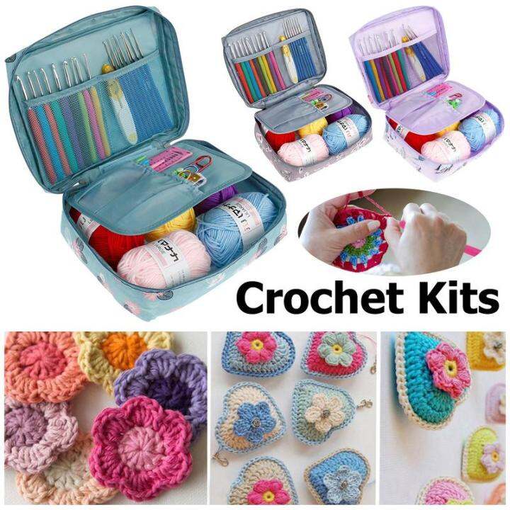 66Pcs Crochet Kits for Beginners Colorful Crochet Hook Set with Storage