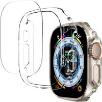 Case Glass for Apple Watch Ultra 49mm Hard PC Cover Shockproof All-Around Edge Protective Bumper for iWatch 8 Pro Accessories