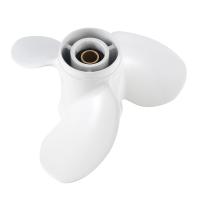 Propeller Propeller Aluminum Alloy 683-45945-00-EL Propeller 9 1/4X9-J for Yamaha 2 Stroke 9.9HP 15HP Boat Motor White 3 Blades 8 Spline Tooth R-Rotation