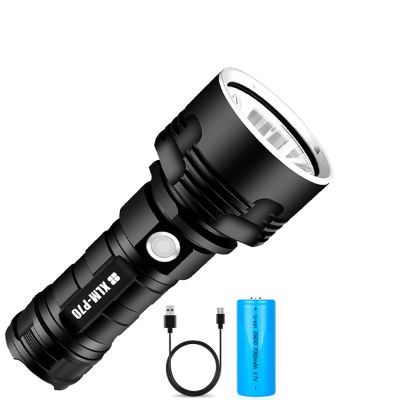 2021High Powerful LED Flashlight Torch USB Rechargeable Linterna Waterproof Lamp Ultra Bright Outdoor Camping Searchlight