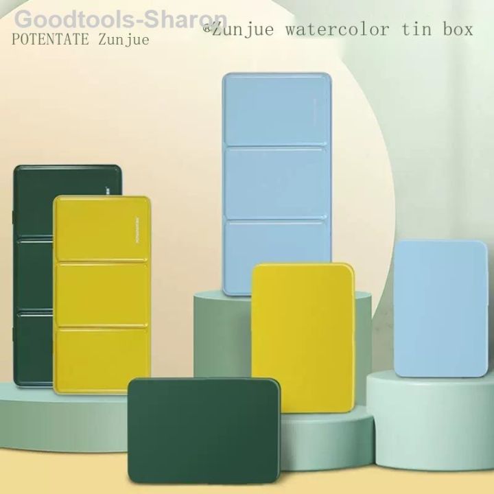 goodtools-sharon-กล่องเปล่า-สีน้ำที่มีศักยภาพ16สี24สีกล่องเปล่าสีขาวรูปวาดสีน้ำทึบกล่องเปล่า1758