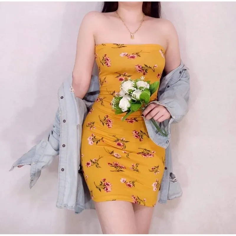 fashionↂ ARIANNA Floral Tube Dress