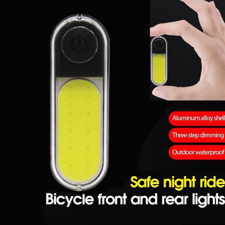 ๑-bicycle-warning-light-cob-usb-type-c-charging-mtb-road-bike-taillight-waterproof-safety-night-cycling-lamp-equipment