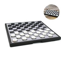 Magnetic Checkers Pieces Portable Folded Plastic Board Game Chess Set Family Table Games Children Aldult Gift Educational Travel