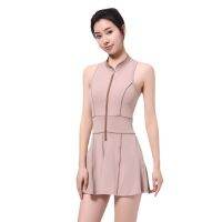 Spring And Summer 2022 New Nude Breathable Sports Tennis Zipper Dress